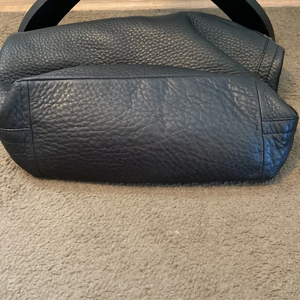 Coach Black Pebbled Leather Hobo Shoulder Bag